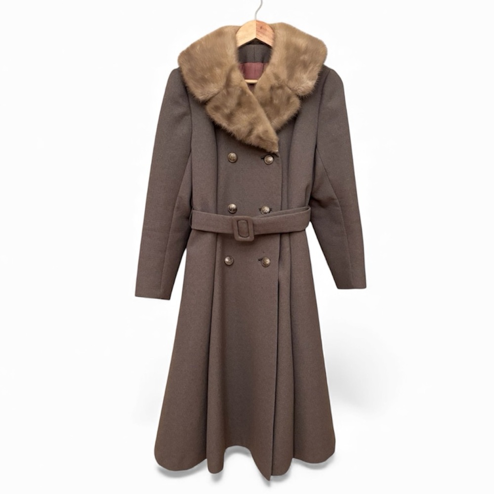Vintage‎ Grey Wool Twirl Coat